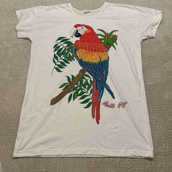 No Brand Tops - Puerto Rico Parrot Long T-Shirt Women’s